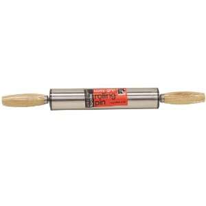 Rolling Pin Stainless Steel W/ Wood Case Pack 12