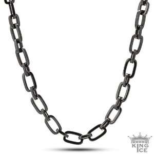  Mens Blackout Link Hip Hop Stainless Steel Chain Jewelry