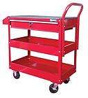 New Red Rolling Steel Tool & Detailing Cart for the Garage w/ Drawer 