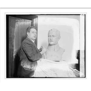  Historic Print (M) Edgardo Simone & Bust of Genl 