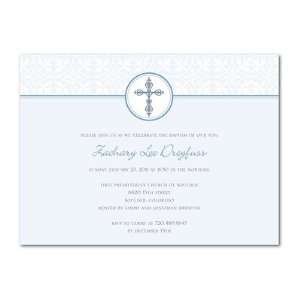  Baptism, Christening Invitations   Elegant Cross: Light 
