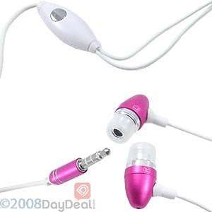   Stereo Hands free Headset 3.5mm Hot Pink Cell Phones & Accessories