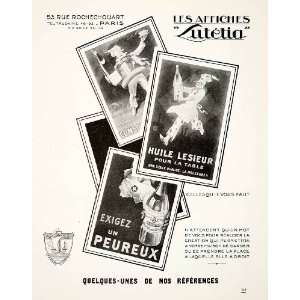  1926 Ad Lutetia 53 Rue Rochechouart Paris Peureux Lesieur 