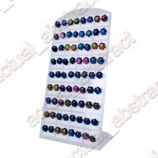 Dichroic Foil Glass earrings stud+ display 216pairs  