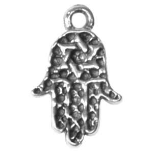  Hand of Fatima, Hamsa with Star Charm   Sterling Silver 