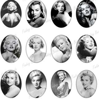 25 digital collage sheet Marylin Monroe vintage cabochon setting 