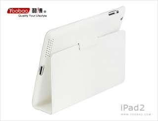 Yoobao Slim Lively Light White Leather Case for iPad 2  