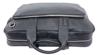  Cowhide Italy Leather Bag Briefcase Messenger Laptop Case Black B10