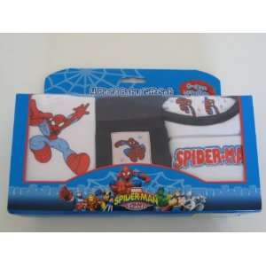 MARVEL SPIDER MAN INFANTS NEW BORN BABY 4 PIECE BABY GIFT SET INCLUDE 