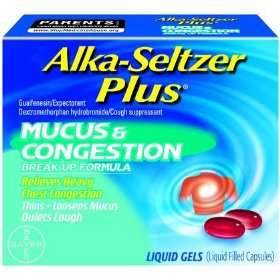 Alka Seltzer Plus Mucus & Congestion Liquid Gels 20ct (Quantity of 4)