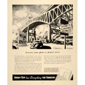  1937 Ad Jersey City Holland Tunnel Frank Hague Labor 