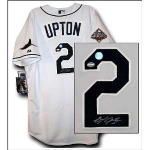  B.J. Upton Signed Jersey   Authentic: Sports & Outdoors