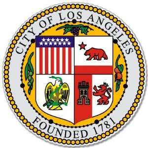 Los Angeles Seal car bumper sticker decal 4 x 4