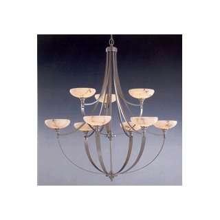 Murray Feiss F1737/9BS moderna stone Chandelier Brushed Steel Height 