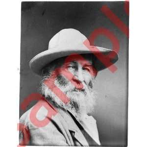 Walt Whitman wearing hat   1870 Photograph 