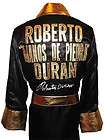 ROBERTO DURAN HAND SIGNED BOXING ROBE WITH PROOF & COA 2