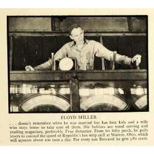  1935 Print Floyd Miller Republic Steel Warren Ohio Mill 