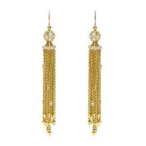  Paul Morelli 18k Gold & Diamond Tassel Earrings: Jewelry