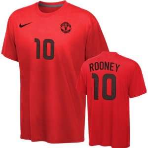  Wayne Rooney Manchester United Red Nike Quickstrike Name & Number T 