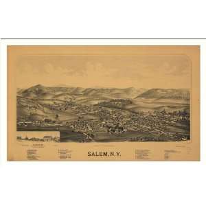  Historic Salem, New York, c. 1889 (M) Panoramic Map Poster 
