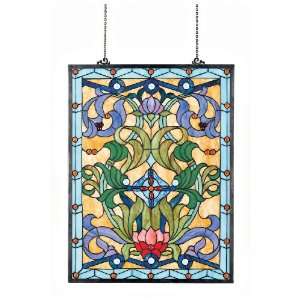  Quoizel® Tiffany   style Glass Panel: Home & Kitchen