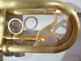 Professional Trumpet Brushed Matte Brass W/Monel Valves  