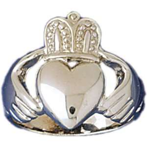 14kt White Gold Hands Holding Heart Ring Jewelry