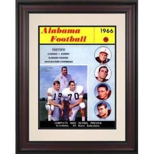  1966 Alabama Bryant vs. Shug 10.5x14 Framed Historic 