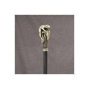   Handle with Black Beechwood Shaft Walking Stick / Cane Made in France