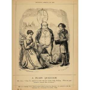 1878 Print Punch Cartoon Benjamin Disraeli Britannia   Original 