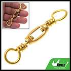 Metal Gold Tone Fishing Line to Hook Connector Swivel  