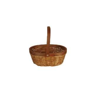Wald Imports 13 Inch Stained Willow with Wood Basket 