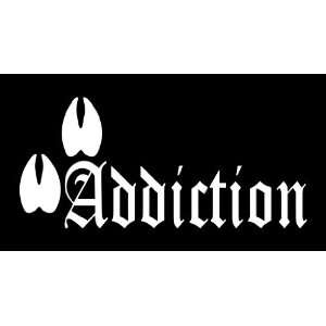  Addiction Hooves Die Cut Decal Vinyl Sticker   6 White 
