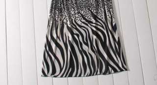 Halter Leopard Print Meryl Rise Waist Skirt Women Long Beach Double V 