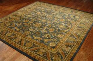 Hand tufted Blue/ Gold Wool Carpet Area Rug 8 x 10  