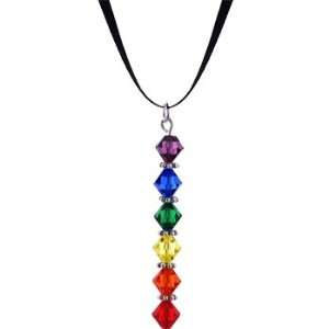  Handcrafted Rainbow Pride Necklace MADE WITH SWAROVSKI 
