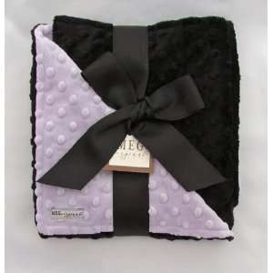  Lavender & Black Minky Blanket Baby