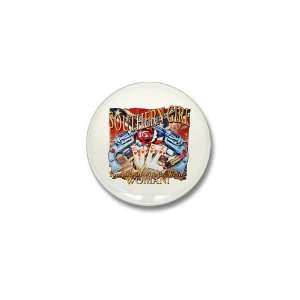  Mini Button Southern Girl Rebel Flag With Guns Cowgirl 