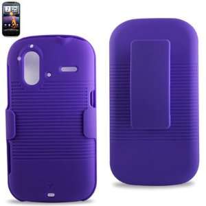  HTC Amaze 4G Holster Combo Case Purple W/Kickstand: Cell 