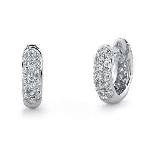  Diamond Pave Huggie Earrings: Jewelry