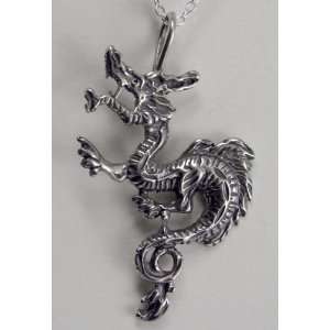  Dragon of the Midnight Sky in Sterling SilverJewelry 