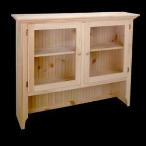  Hutches Unfinished Pine, Glass Door Display Top: Home 