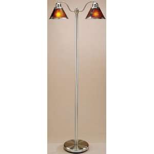  Belle Collection Mica Style Shade 2 Lite Floor Lamp
