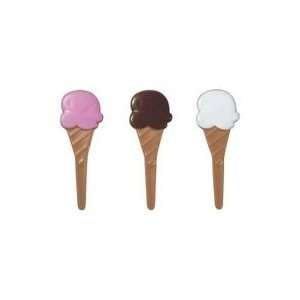  Ice Cream Cone Cupcake Picks   12ct