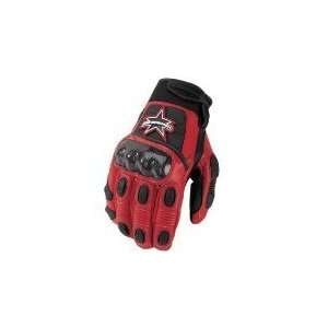  Icon Merc Short Gloves   Large/Red: Automotive