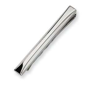  MenÕs Polished Stainless Steel Simple Necktie Bar Clip 