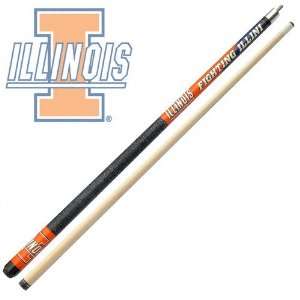  Illinois Fighting Illini College Logo Two piece Cue Stick 