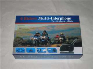 Motorcycle Bluetooth Multi Interphone headsets 6 riders  