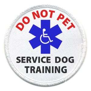  DO NOT PET Medical Alert Symbol 4 inch Sew on Patch 
