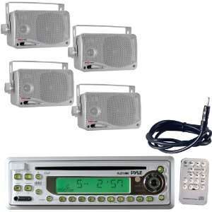 Package   PLCD10MR AM/FM MPX In Dash Marine CD/MP3 Player w/Full Face 
